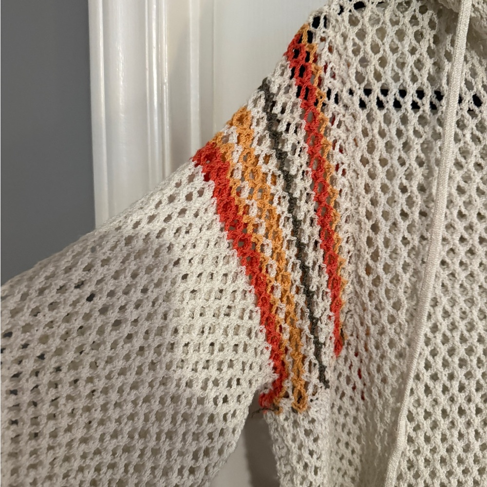 POL Cream Knit Crochet Top size L - Picture 3 of 4